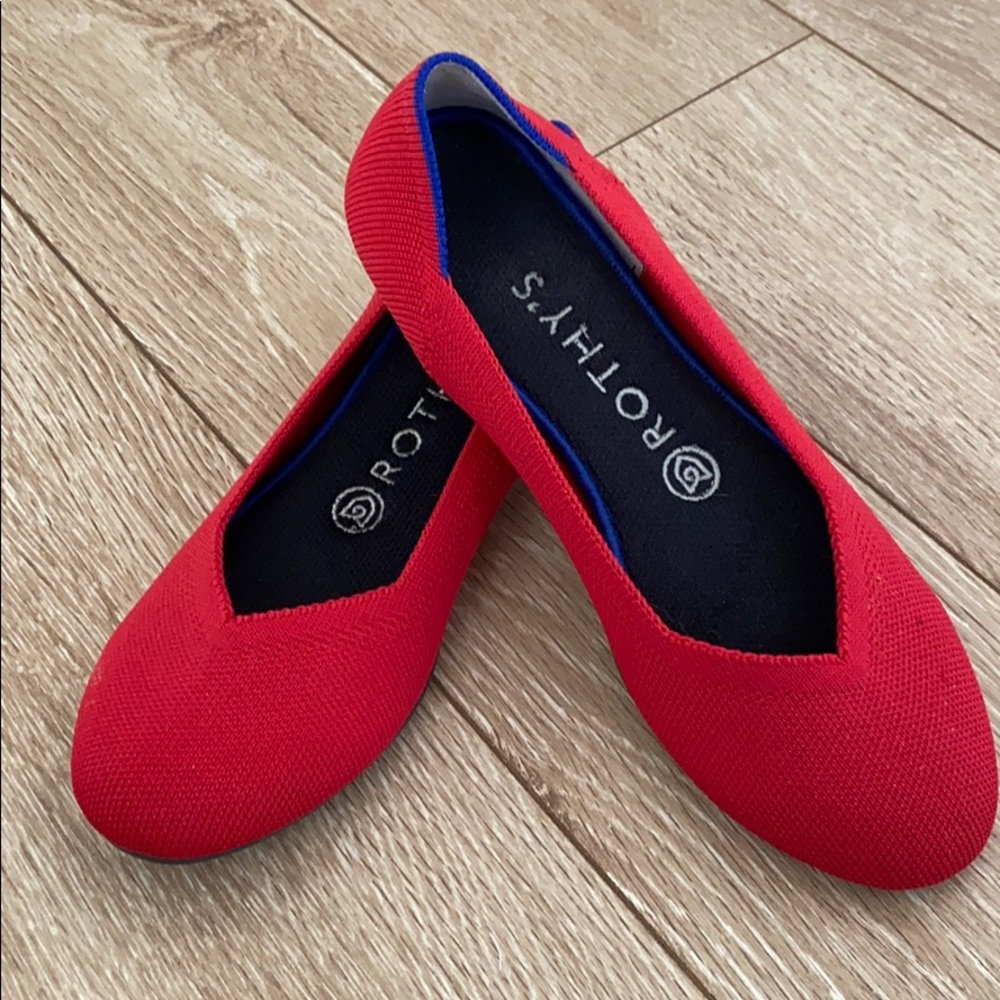 Rothy’s Round Toe Red Flats